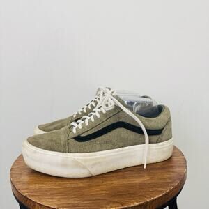 Vans Old Skool Grape Leaf True White Platform Suede Sneakers Women’s Size 9